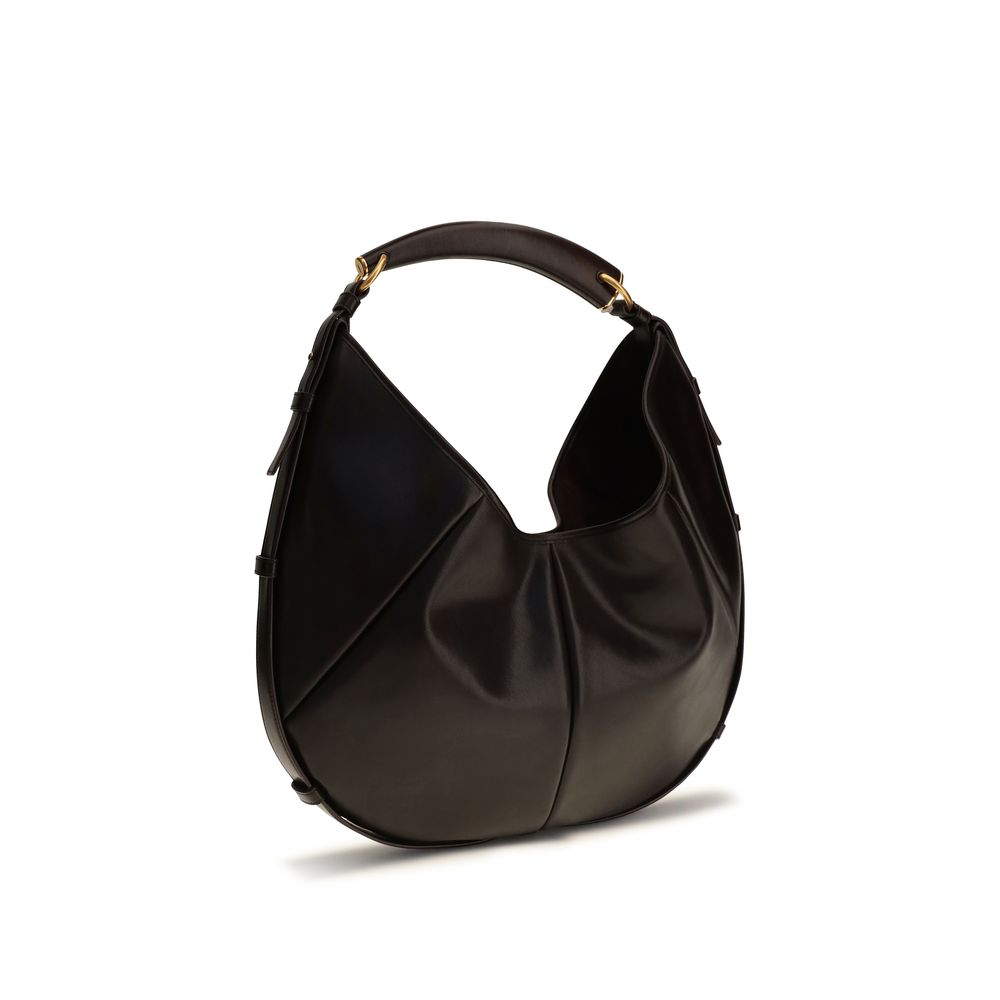 Braune Kalbsleder Bos Taurus Schultertasche
