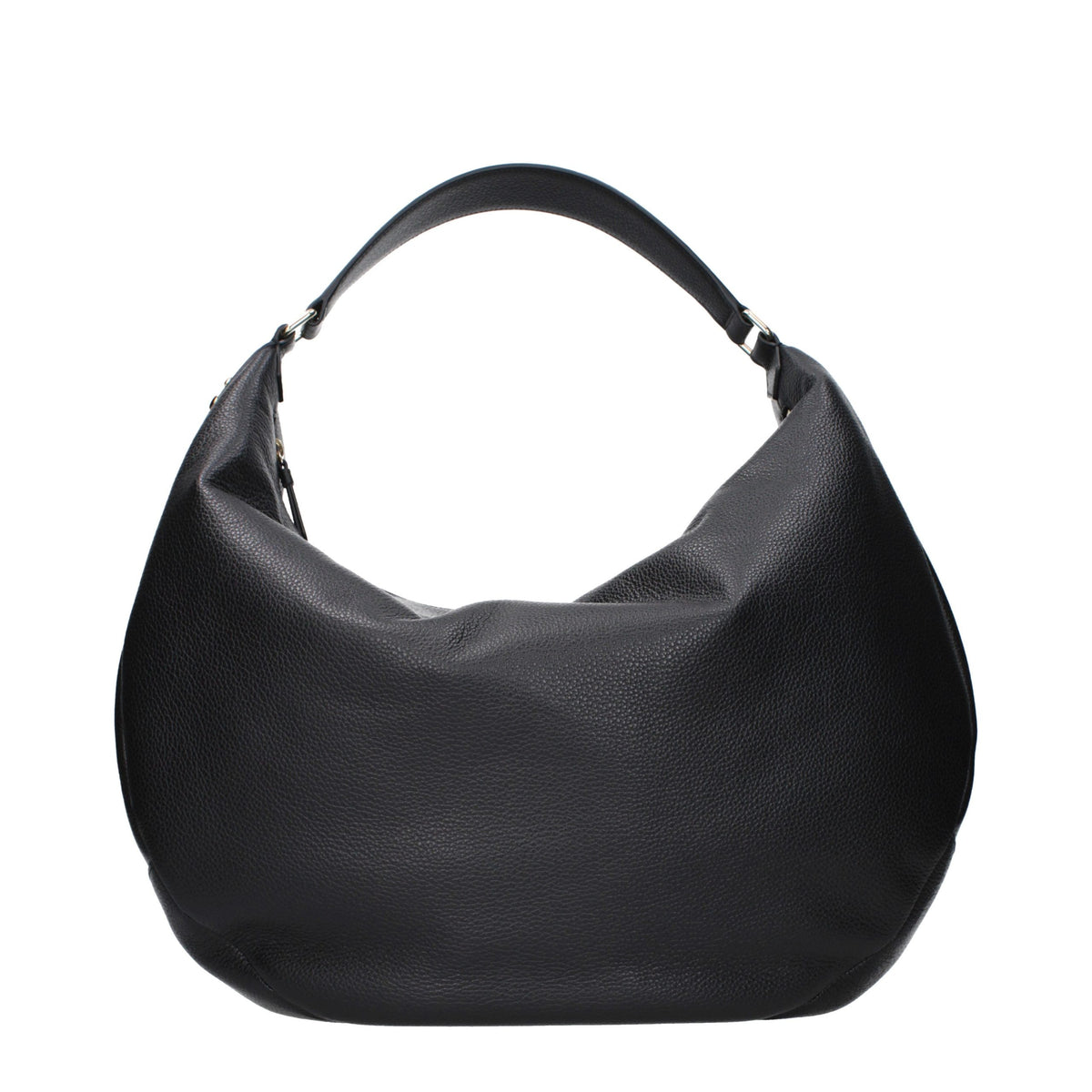 Black leather shoulder bag