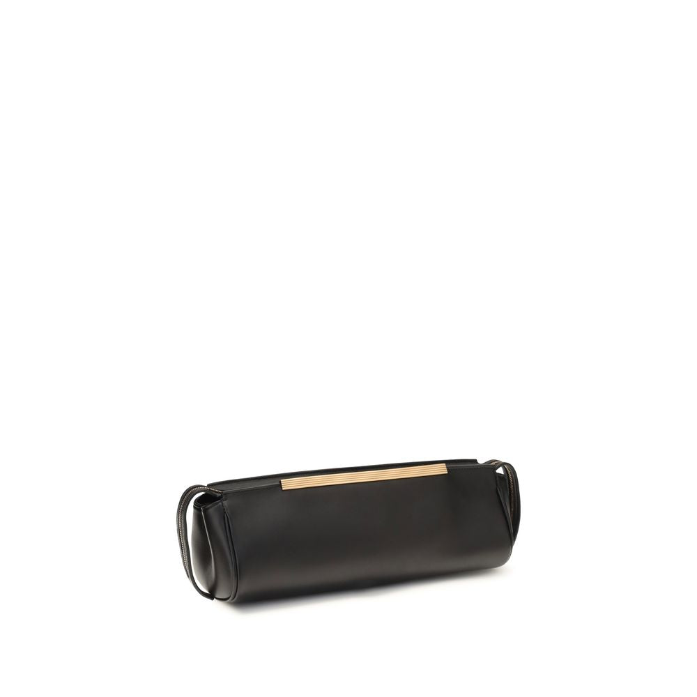 Schwarze Bos Taurus Kalbsleder Clutch