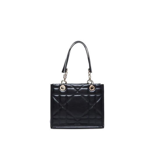 Schwarze Lederhandtasche