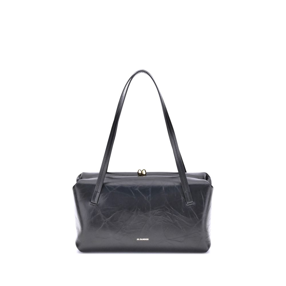 Schwarze Bos Taurus Kalbsleder Schultertasche