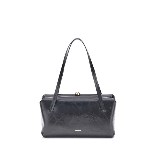 Black Bos Taurus Calf Leather Shoulder Bag