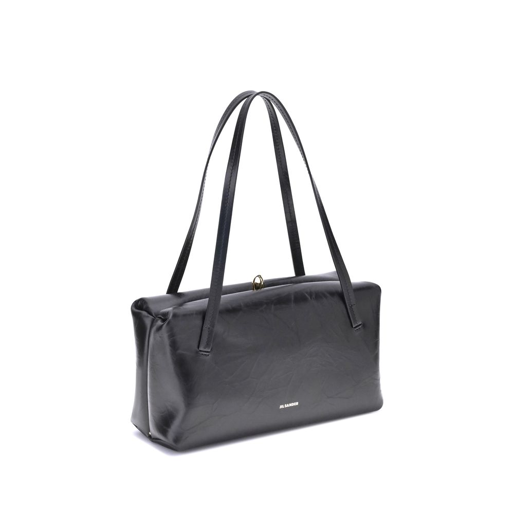 Schwarze Bos Taurus Kalbsleder Schultertasche