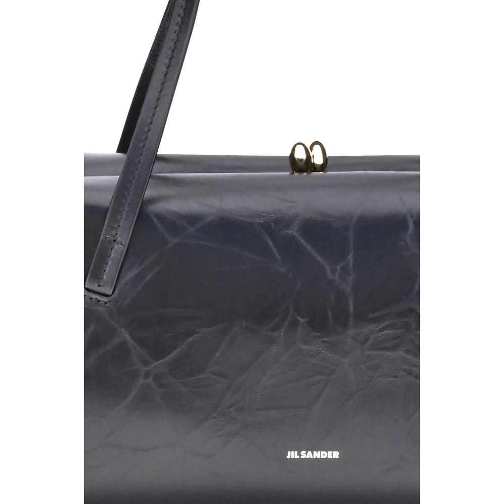 Schwarze Bos Taurus Kalbsleder Schultertasche