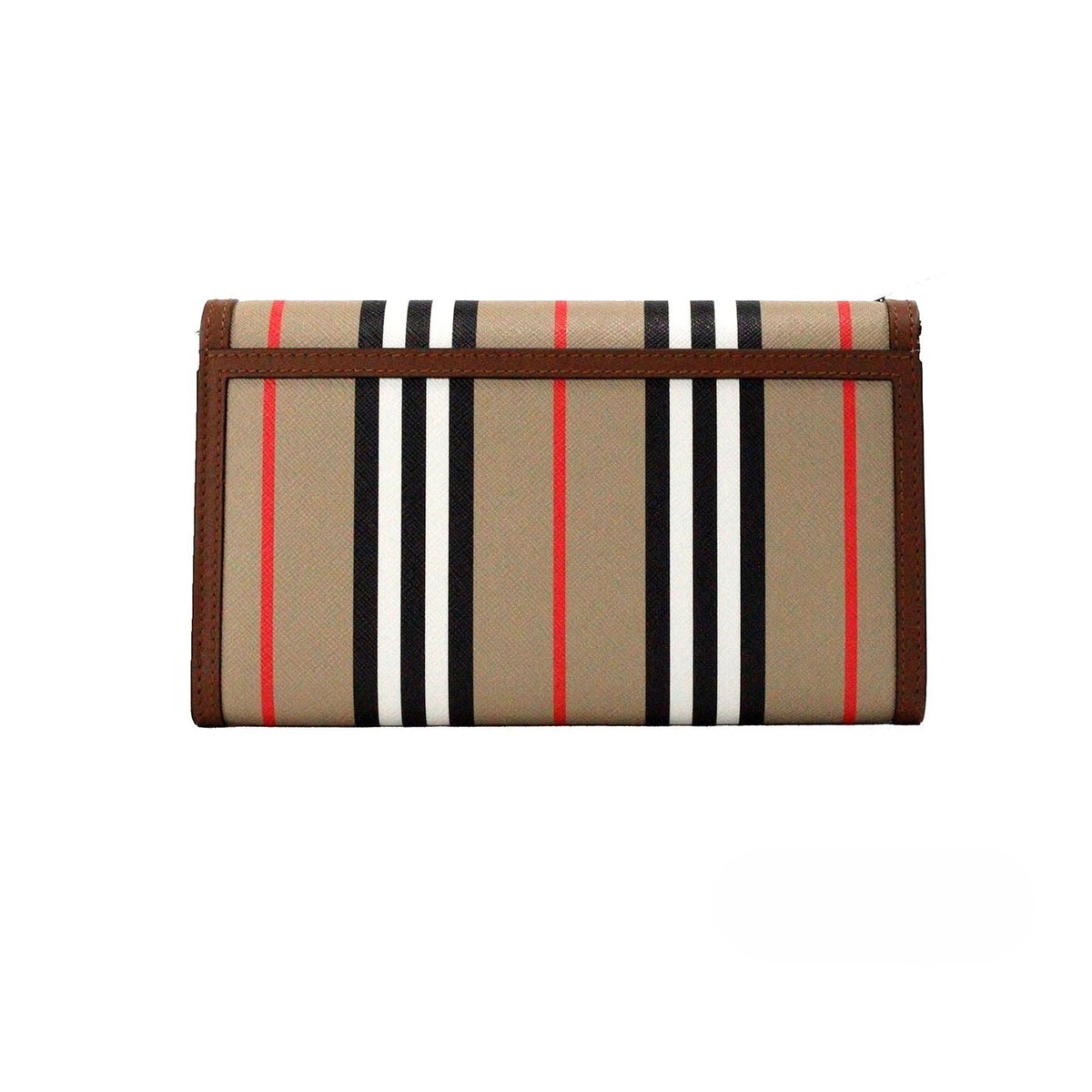 Burberry Hannah Icon Stripe Archive Tan E-Canvas Leder Umhängetasche