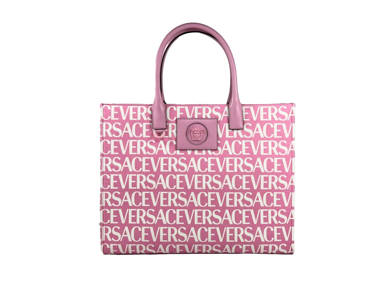 Versace Medusa Große Canvas Shopper Bag Baby Pink