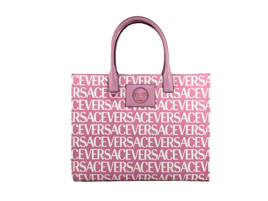 Versace Medusa Große Canvas Shopper Bag Baby Pink