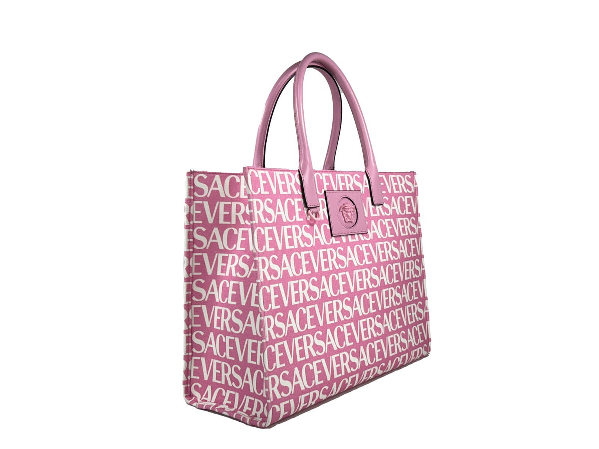 Versace Medusa Große Canvas Shopper Bag Baby Pink