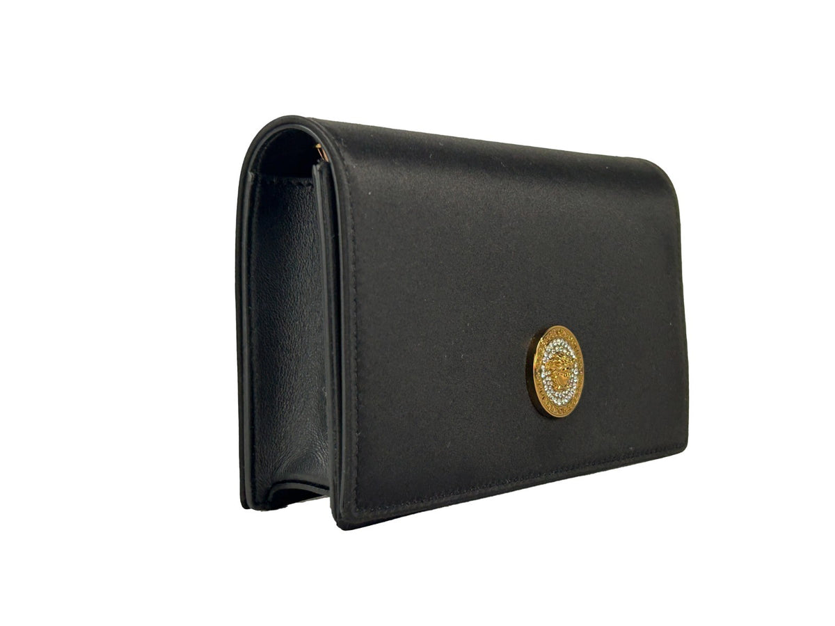 Versace Mini Chain Black Crossbody Geldbörse