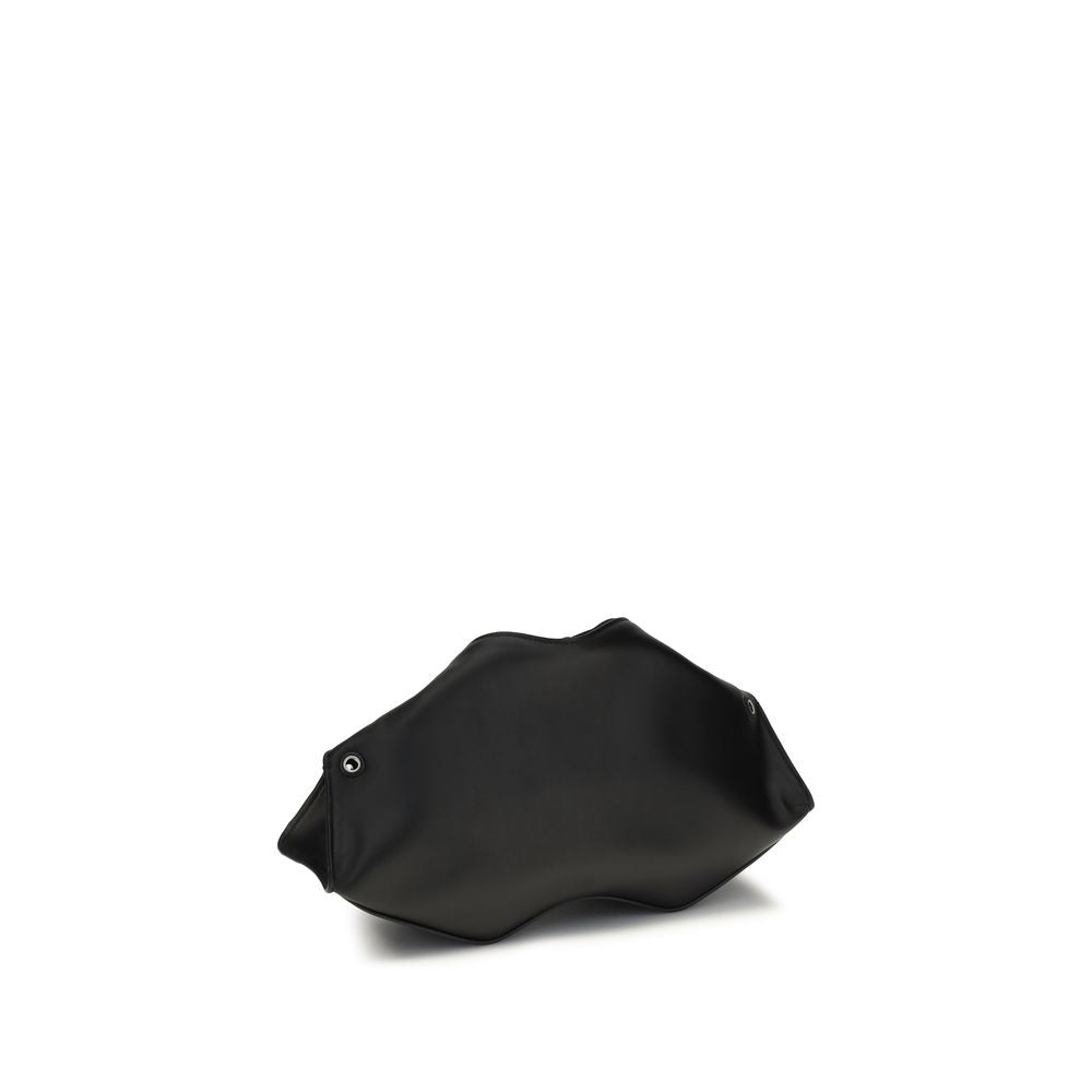 Schwarze Bos Taurus Kalbsleder Clutch