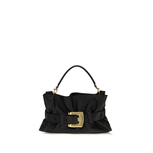 Schwarze Bos Taurus Kalbsleder Schultertasche