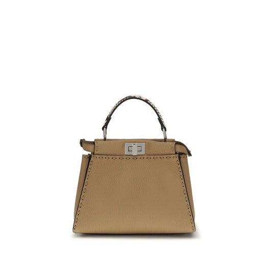 Beige calf leather Bos Taurus shoulder bag