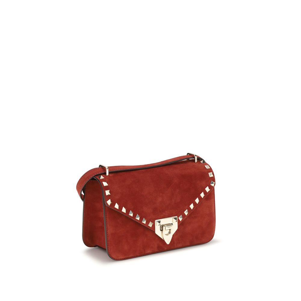 Schultertasche aus mehrfarbigem Wildleder
