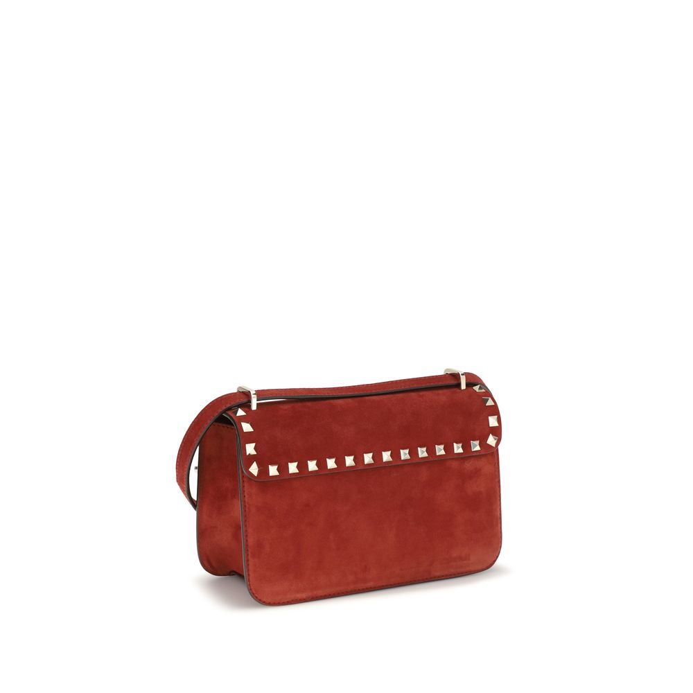 Schultertasche aus mehrfarbigem Wildleder