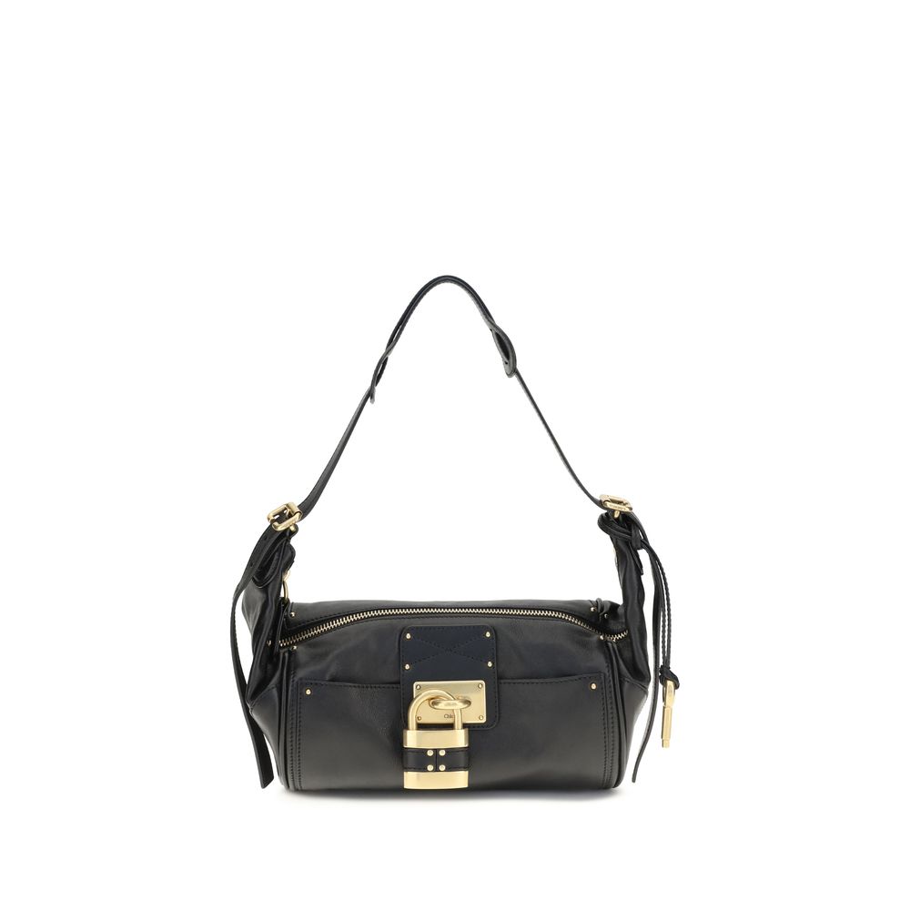 Black Bos Taurus Calf Leather Shoulder Bag