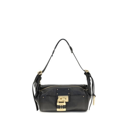 Schwarze Bos Taurus Kalbsleder Schultertasche