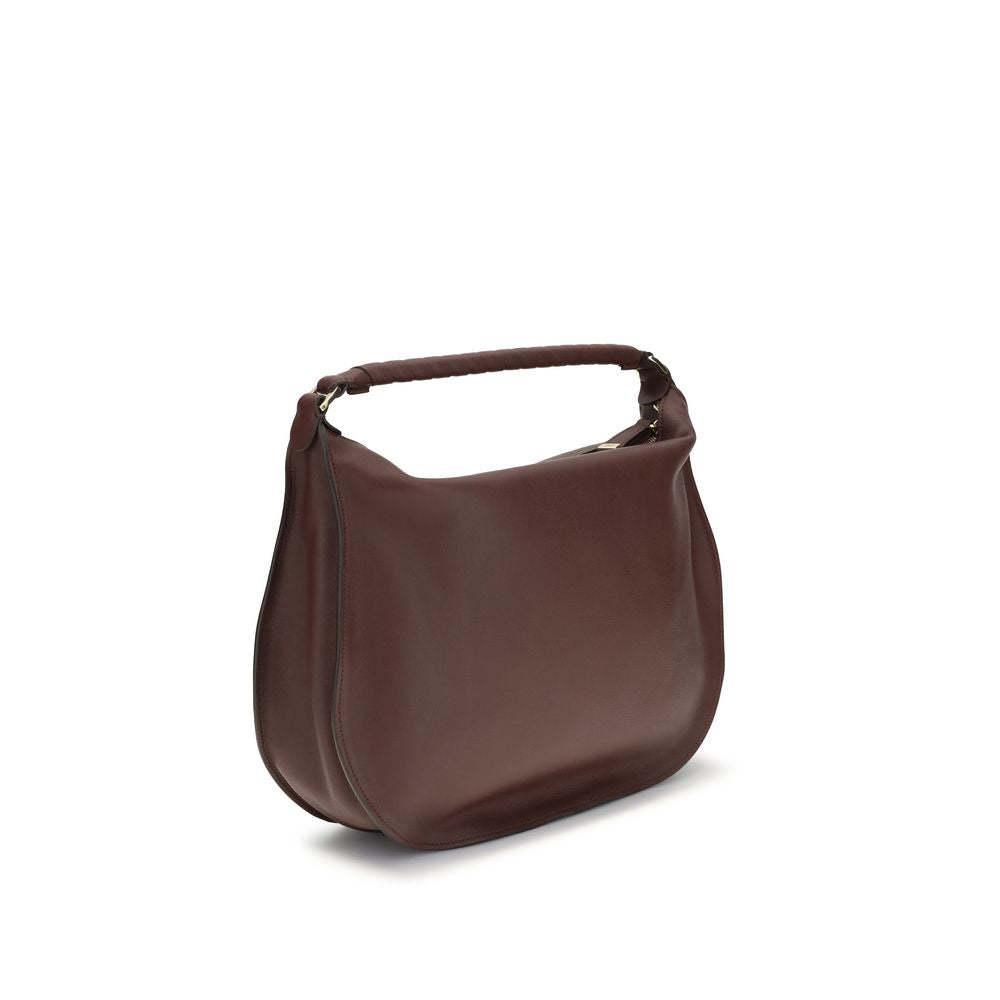 Brown calf leather Bos Taurus shoulder bag