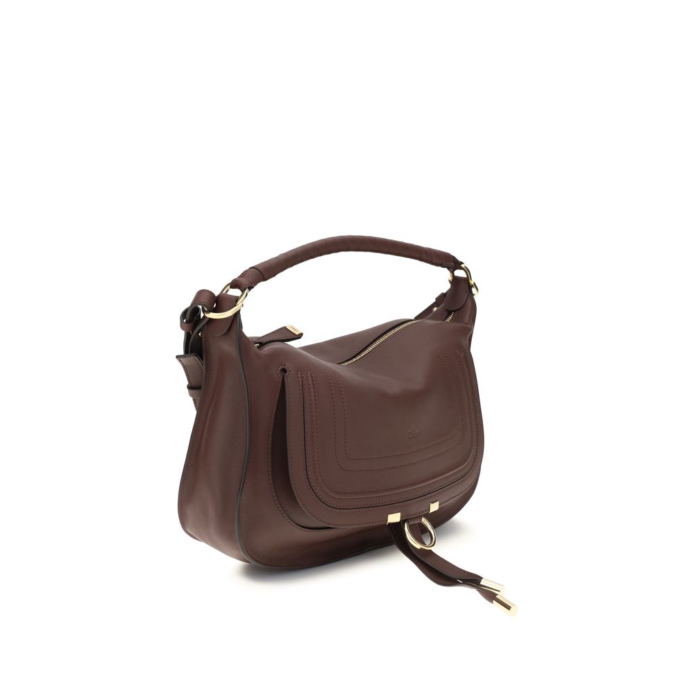 Shoulder bag Bos Taurus in bordeaux calfskin