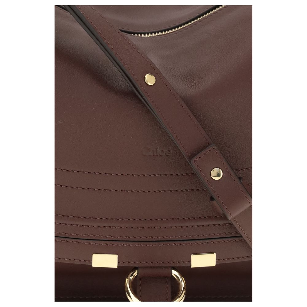 Shoulder bag Bos Taurus in bordeaux calfskin