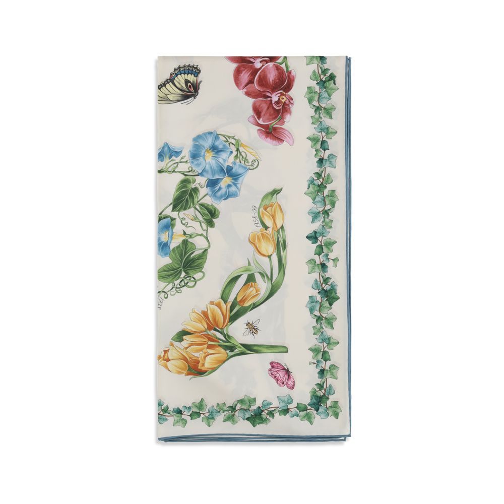 Multicolored silk scarf