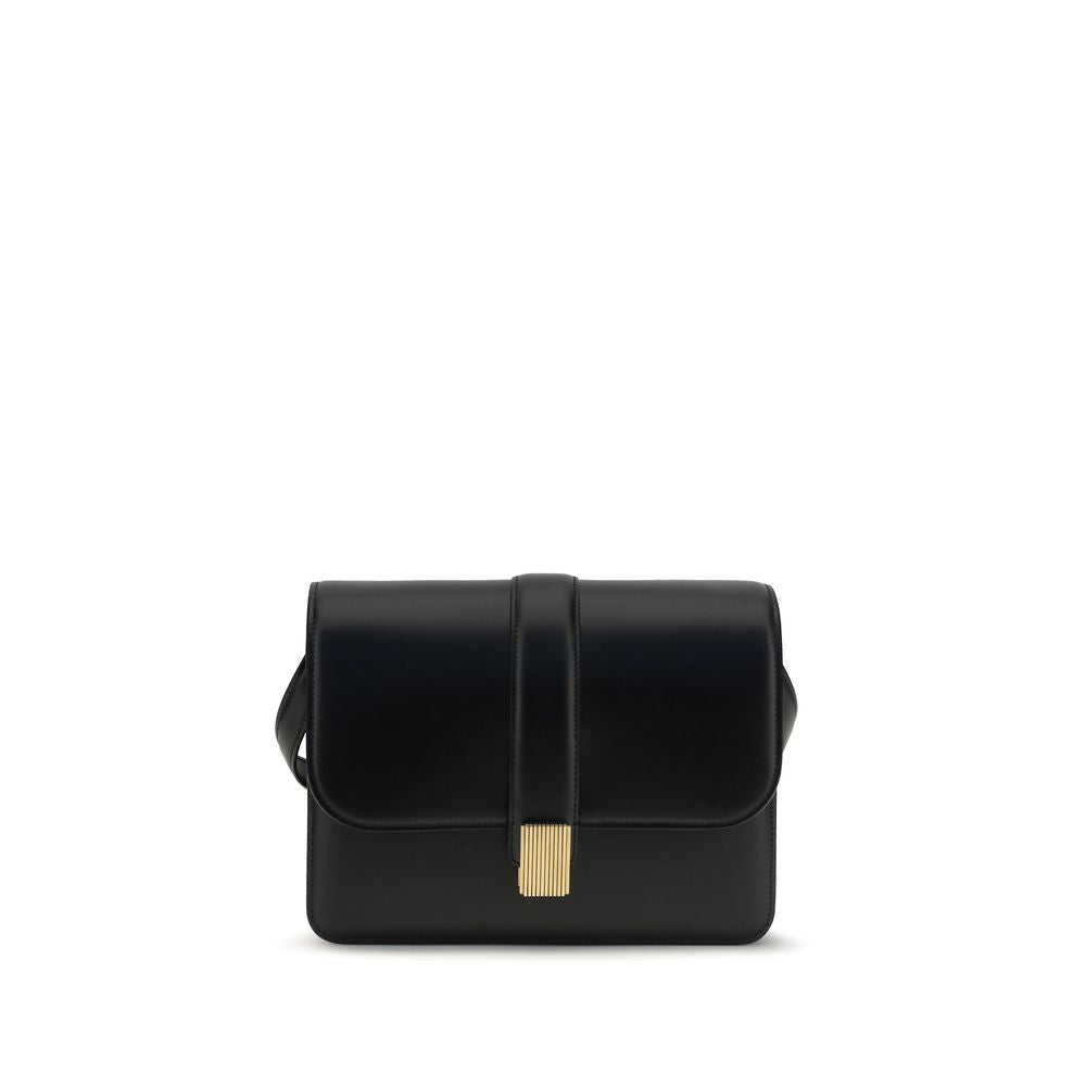 Schwarze Bos Taurus Kalbsleder Schultertasche