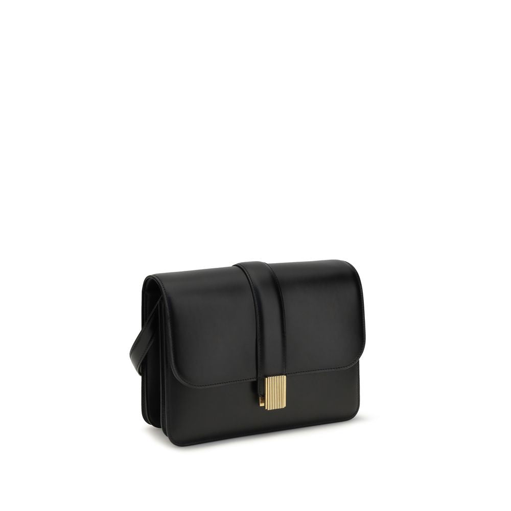 Schwarze Bos Taurus Kalbsleder Schultertasche