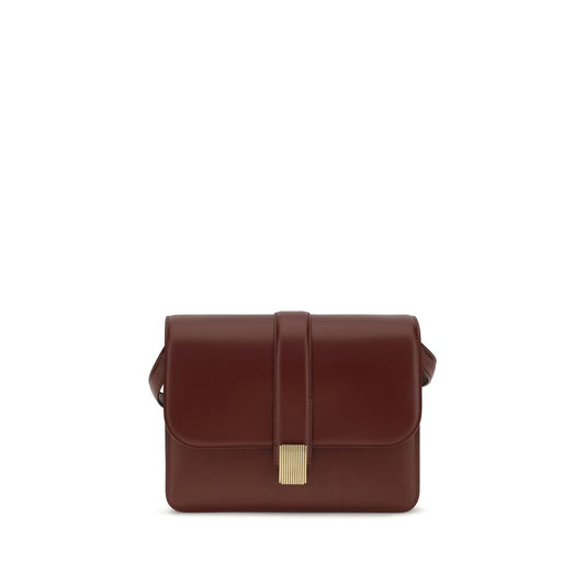 Schultertasche Bos Taurus aus bordeauxrotem Kalbsleder