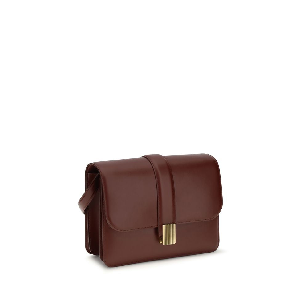 Shoulder bag Bos Taurus in bordeaux calfskin