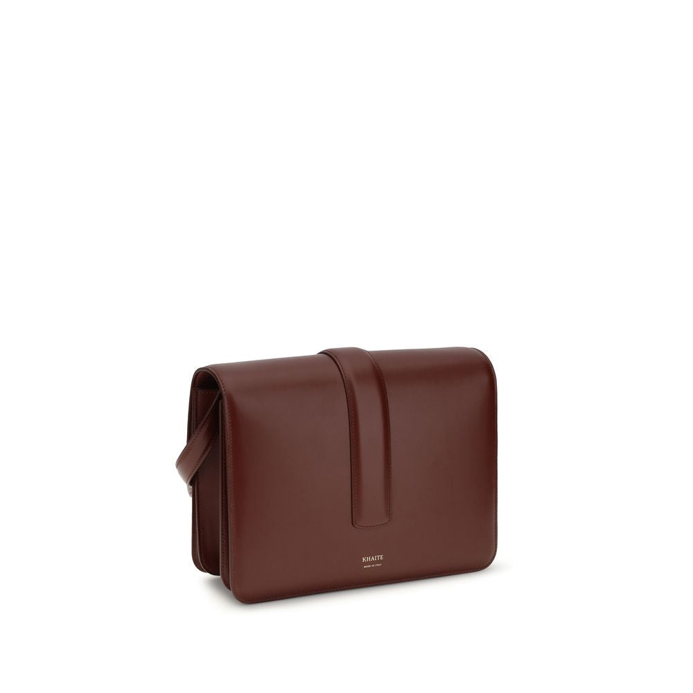 Shoulder bag Bos Taurus in bordeaux calfskin