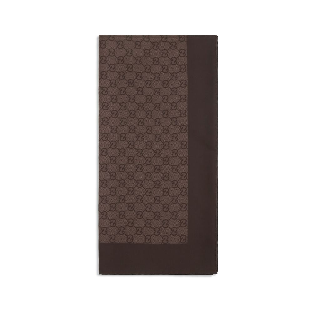 Brown silk scarf