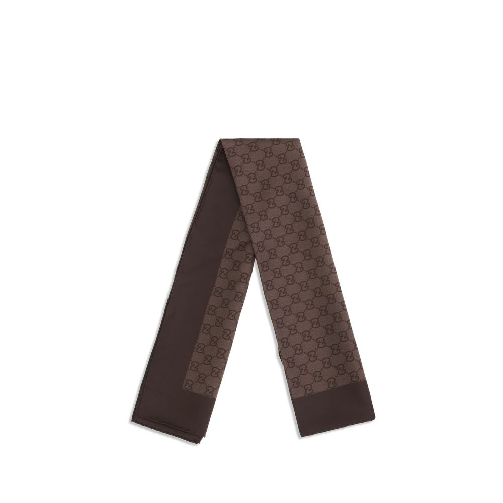 Brown silk scarf