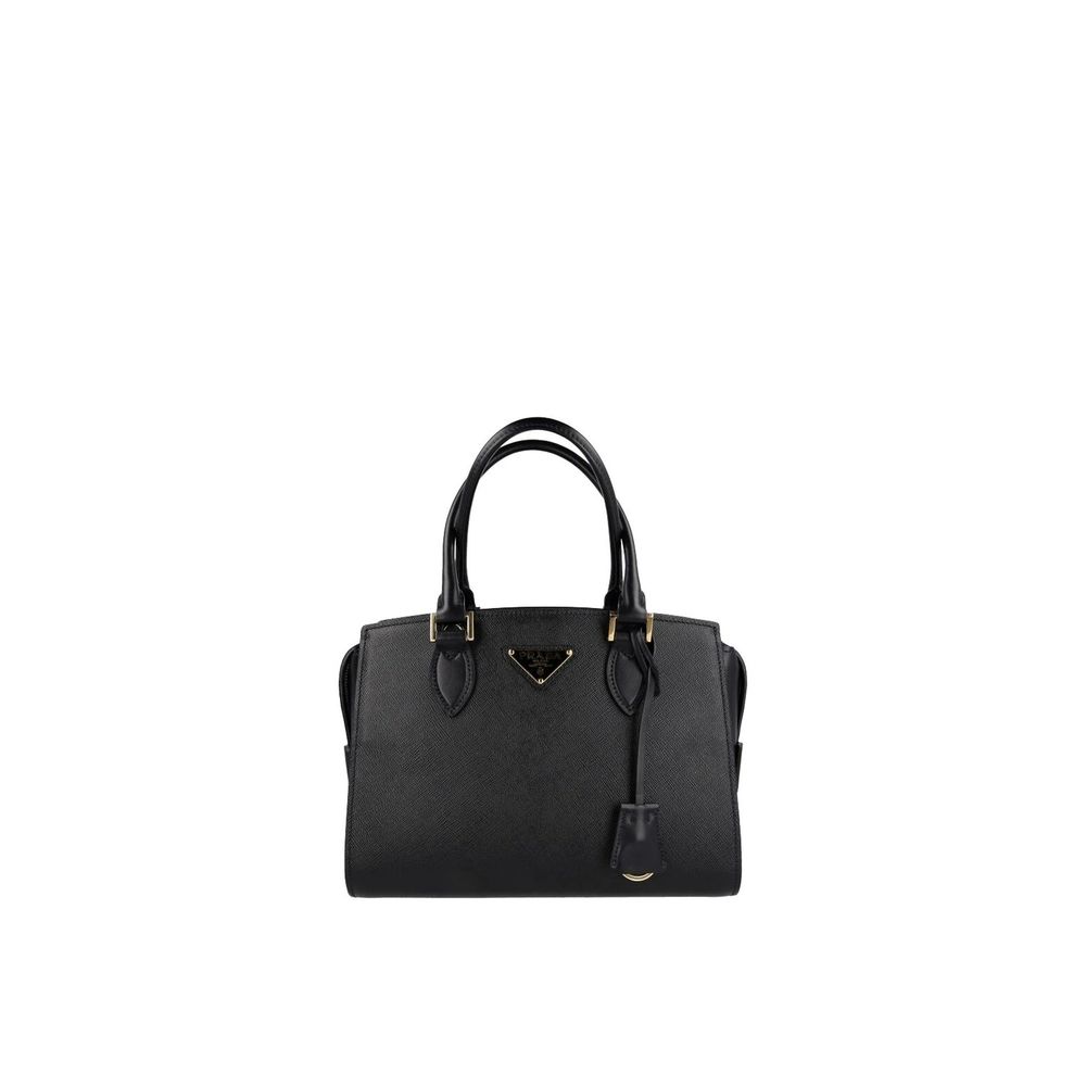 Schwarze Kalbsleder-Handtasche