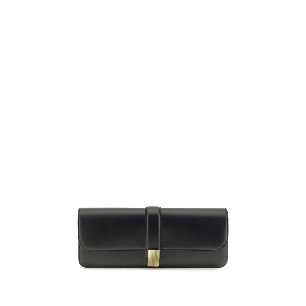 Schwarze Bos Taurus Kalbsleder Clutch