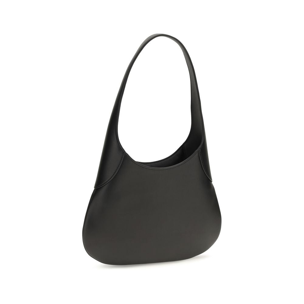 Schwarze Kalbsleder Bos Taurus Handtasche