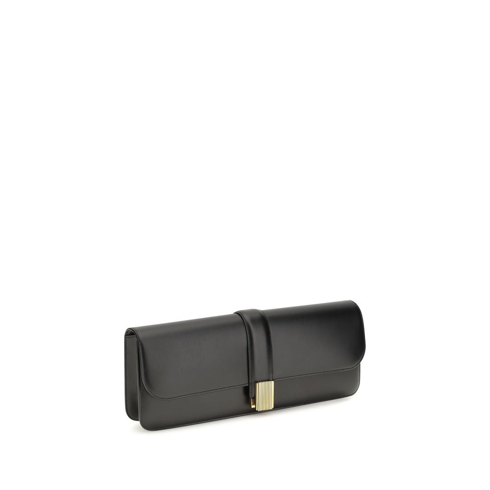 Schwarze Bos Taurus Kalbsleder Clutch
