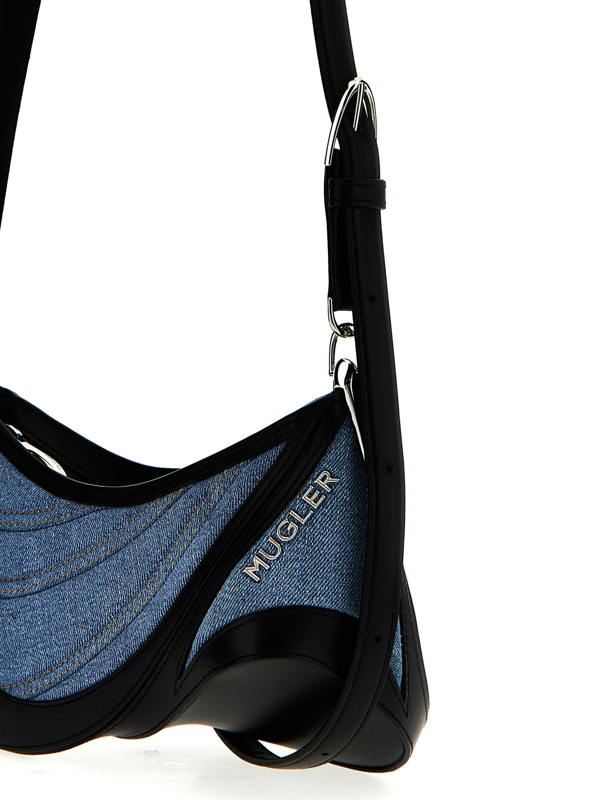Schultertasche aus mehrfarbigem Kalbsleder