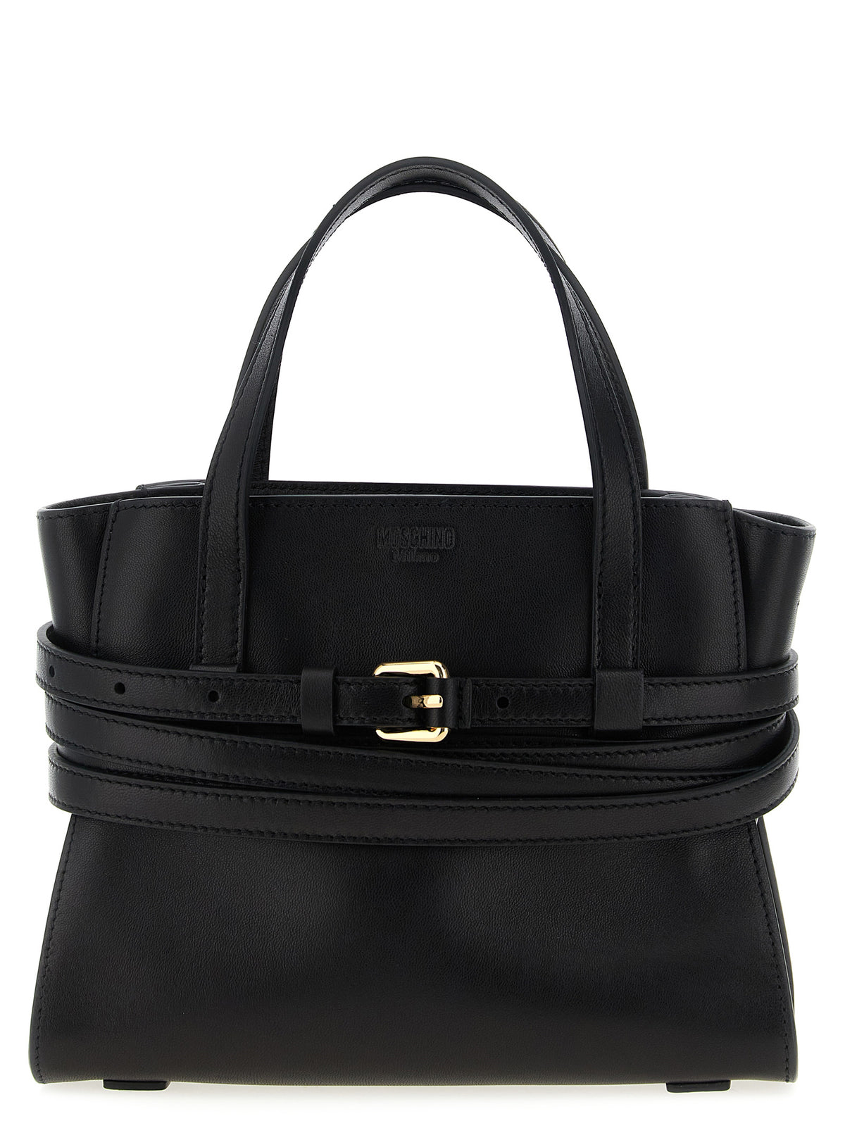 Schwarze Handtasche aus Polyester