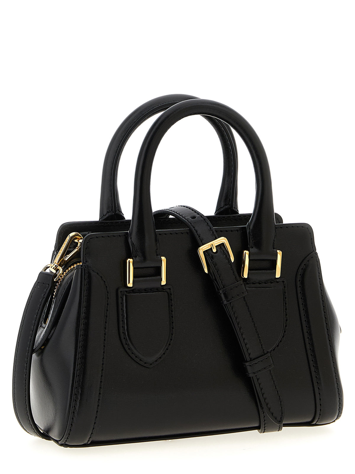 Schwarze Kalbsleder-Handtasche