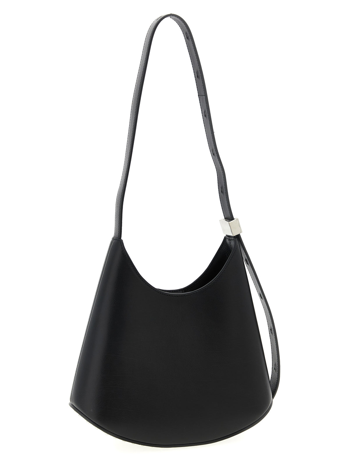 Schwarze Schultertasche aus Rindsleder