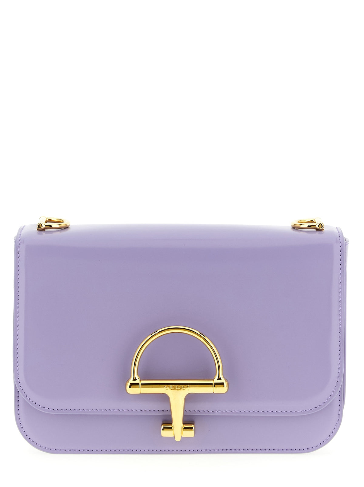 Schultertasche aus violettem Kalbsleder
