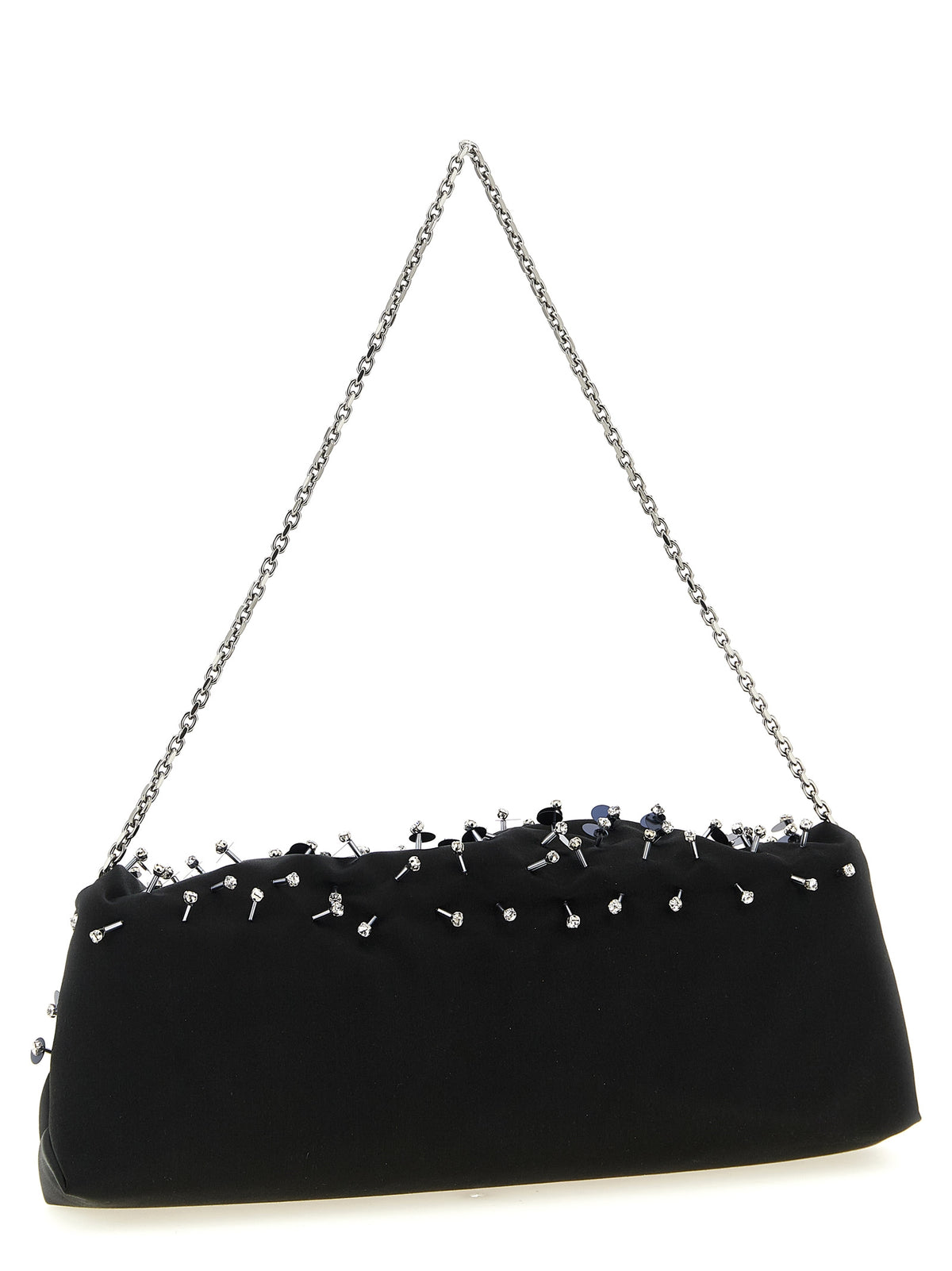 Schwarze Clutch aus Viskose