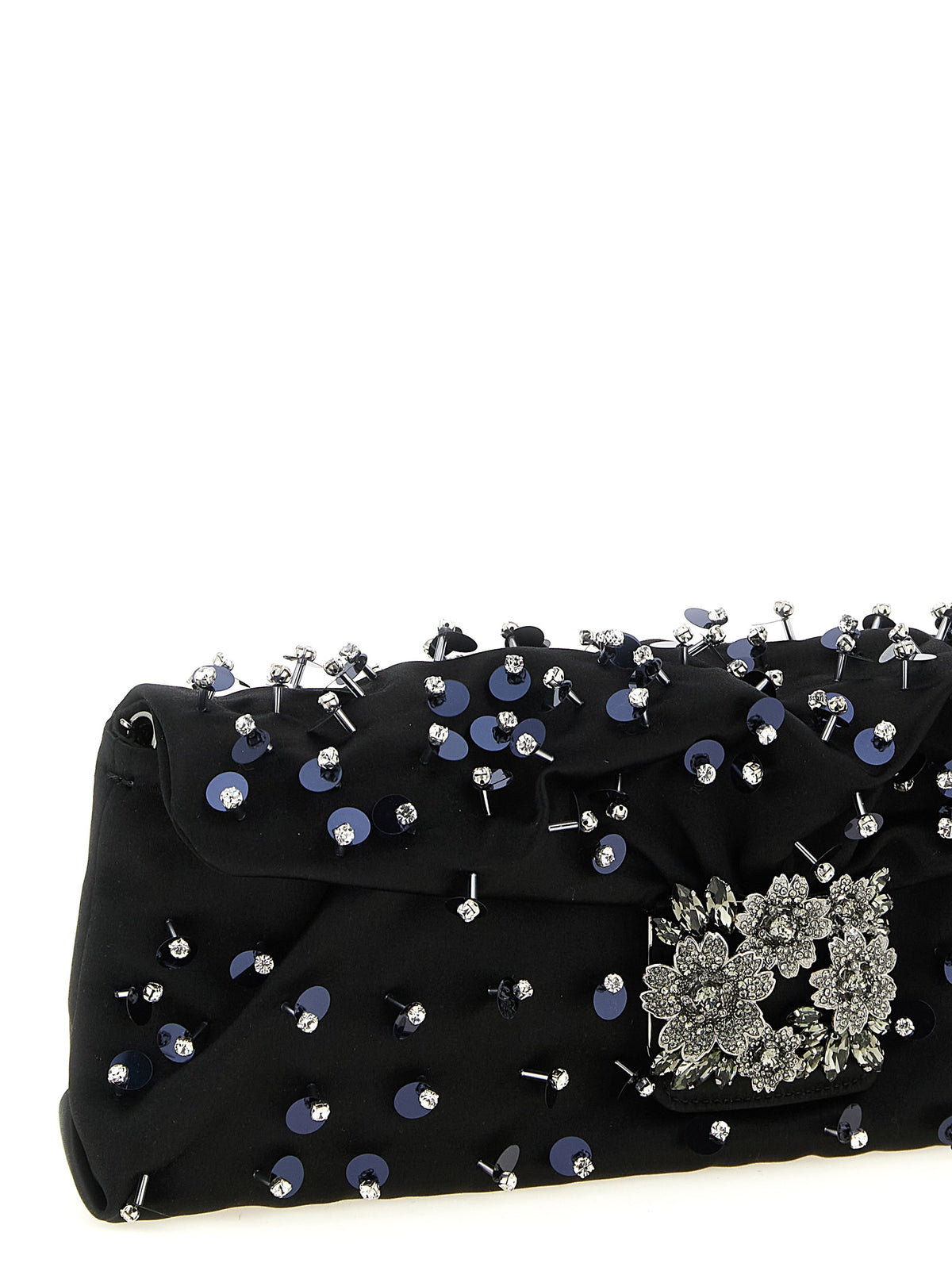 Schwarze Clutch aus Viskose