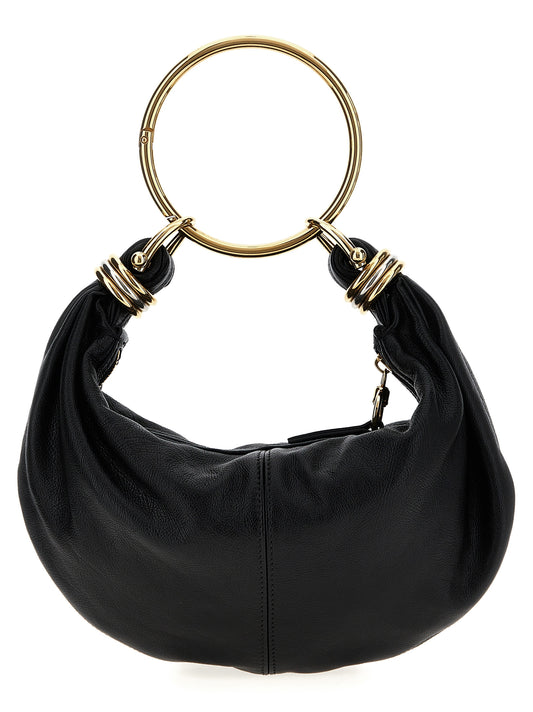 Schwarze Kalbsleder-Handtasche