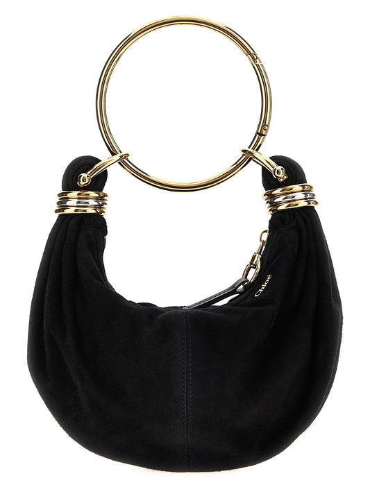 Schwarze Ziegenleder-Handtasche