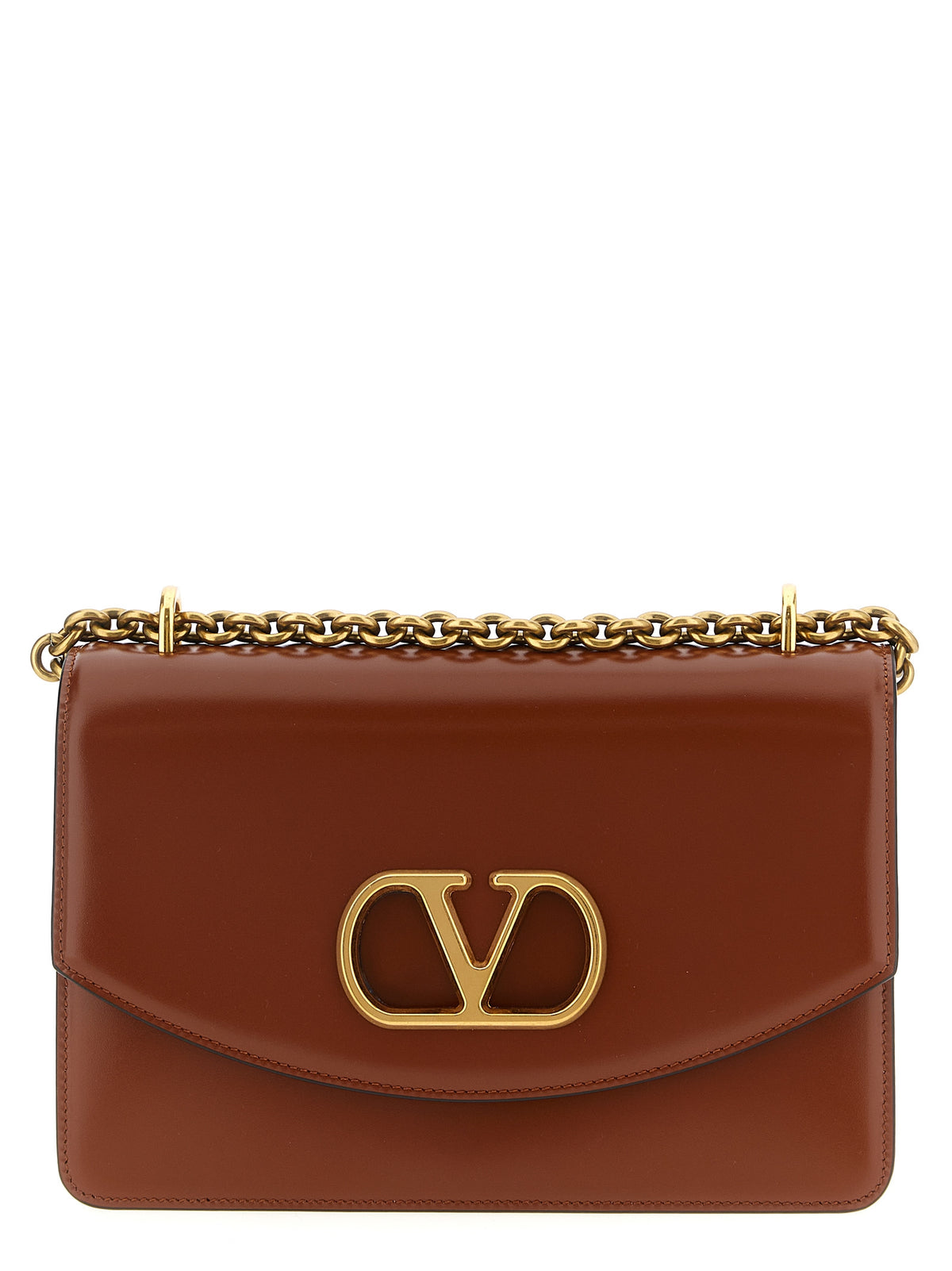 Braunes Kalbsleder Damen Crossbody Tasche