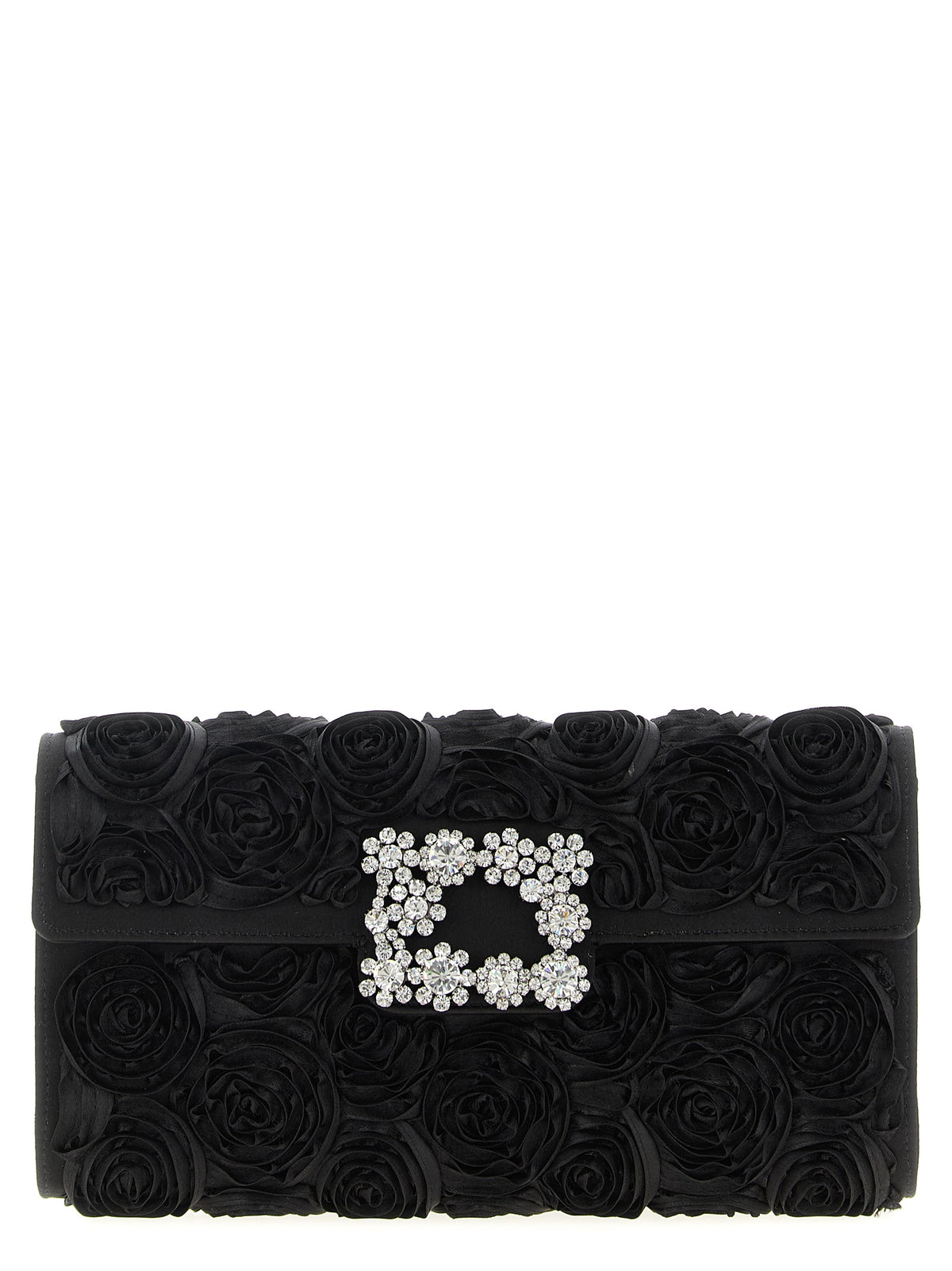 Schwarze Clutch aus Viskose