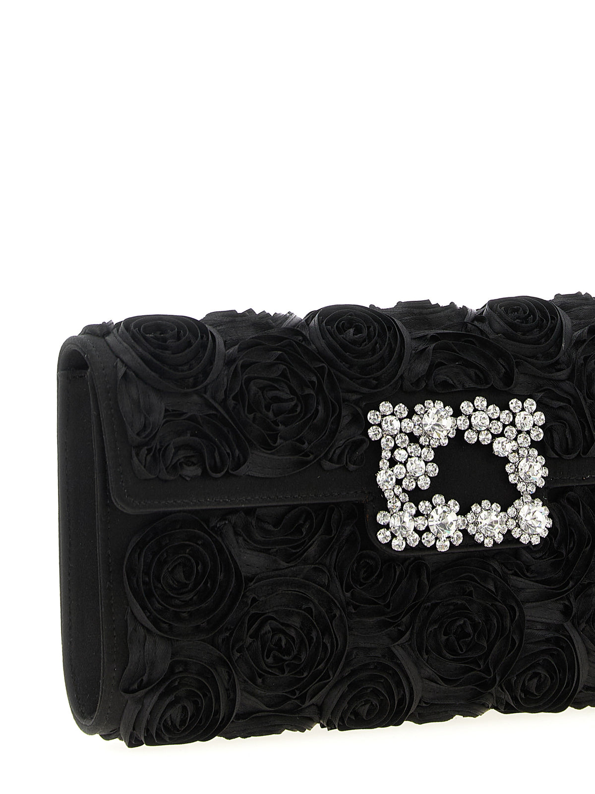 Schwarze Clutch aus Viskose