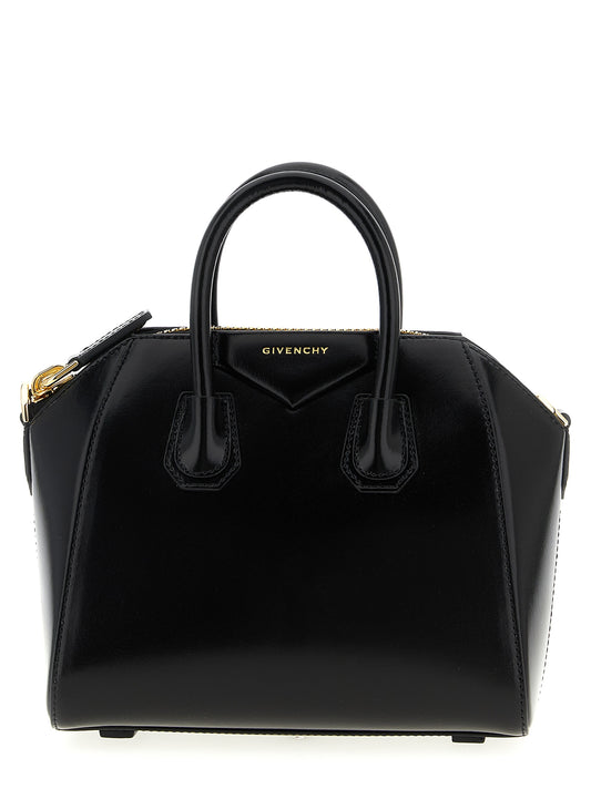 Schwarze Kalbsleder-Handtasche