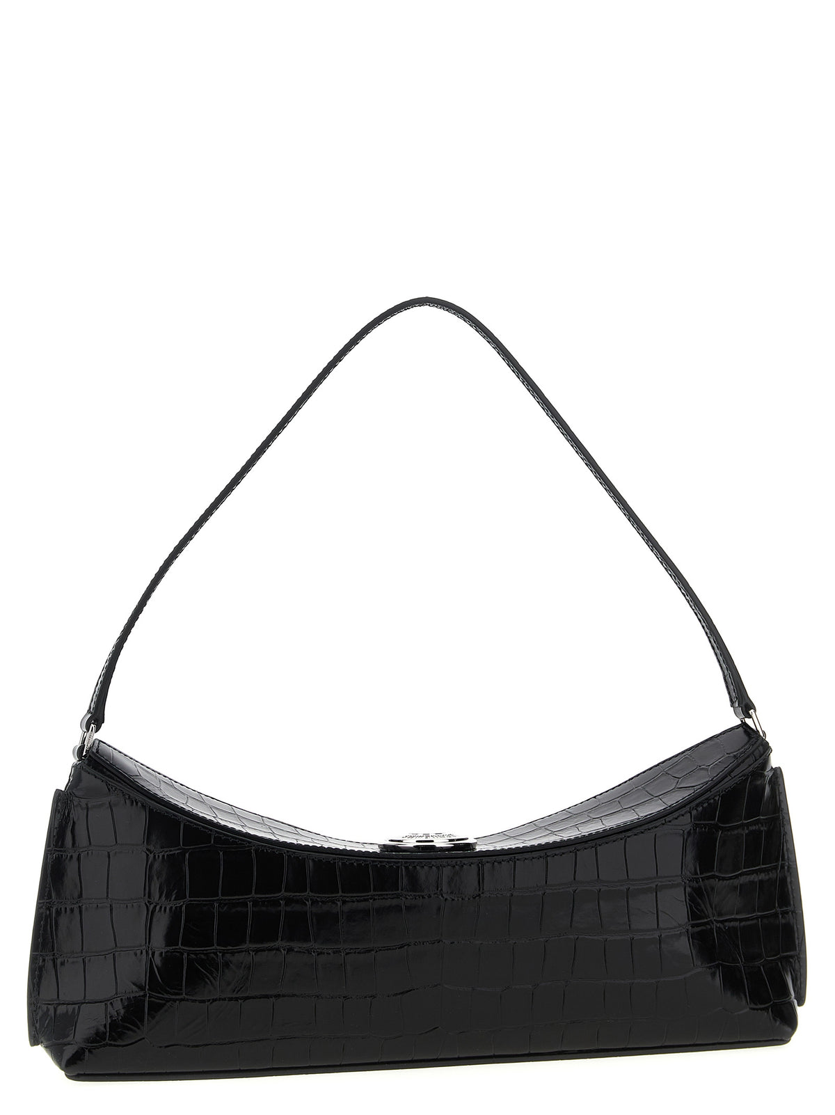 Black Calf Leather Shoulder Bag