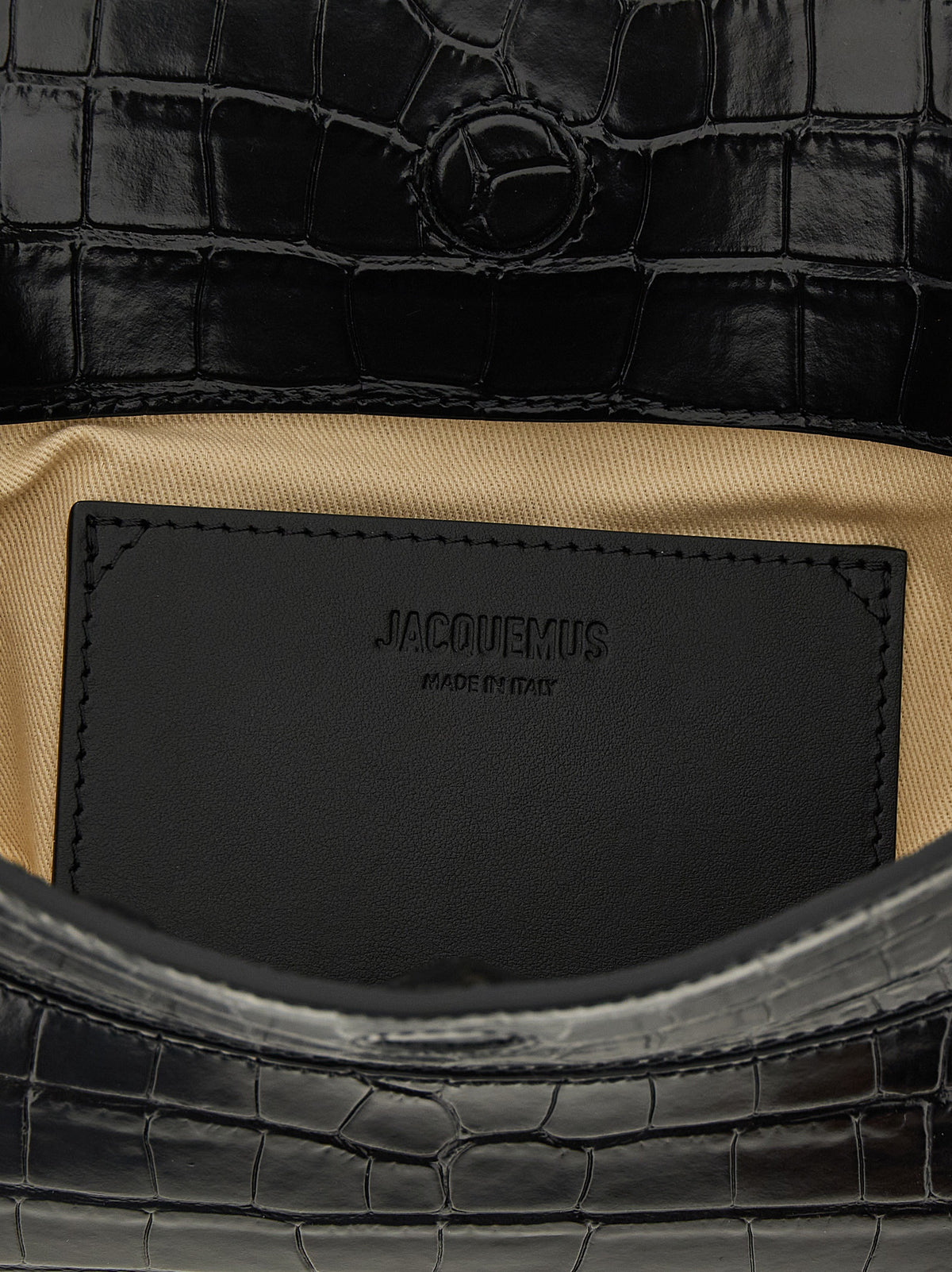 Black Calf Leather Shoulder Bag